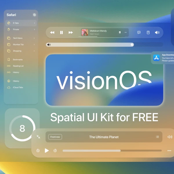 Apple visionOS UI Kit V1.0