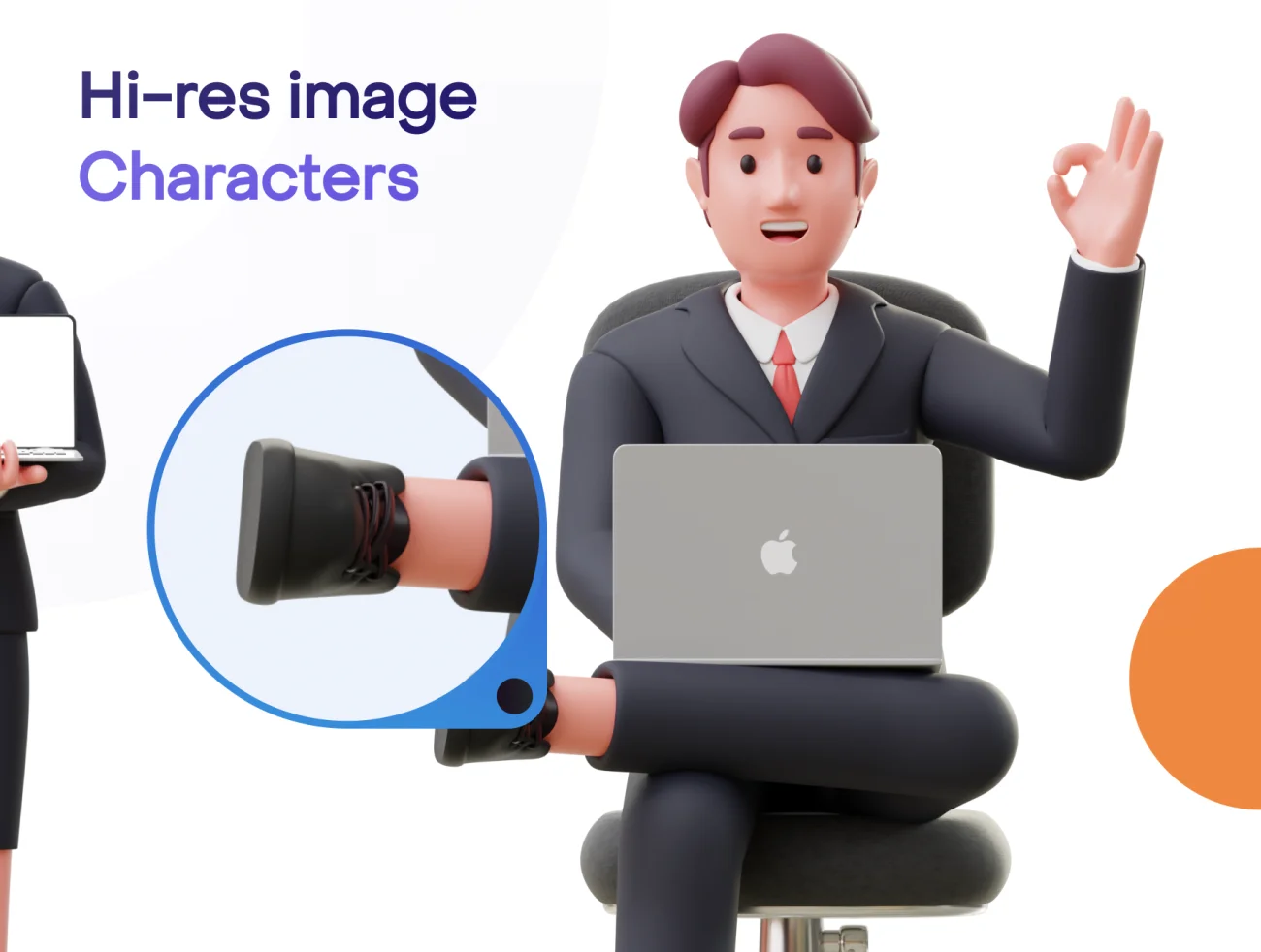 商人商务角色3D模型 Jobly - Businessman 3D Characters-3D/图标-到位啦UI