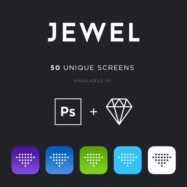 Jewel精美的UI套件 Jewel sketch, psd格式