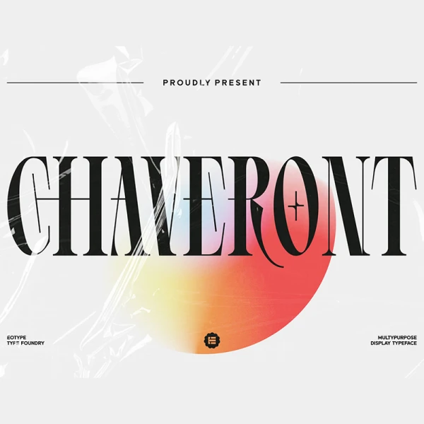 现代优雅酸性海报杂志排版标题衬线英文字体 Chaveront Display Font .otf