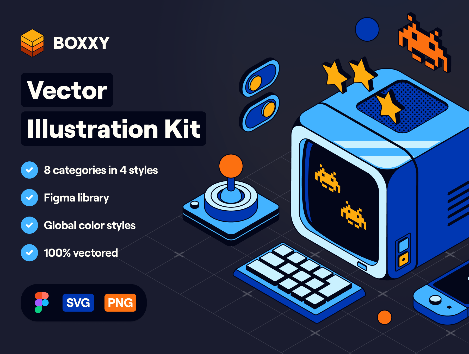 BOXXY：矢量插图套件 BOXXY: Vector Illustration Kit ai, figma格式-插画-到位啦UI