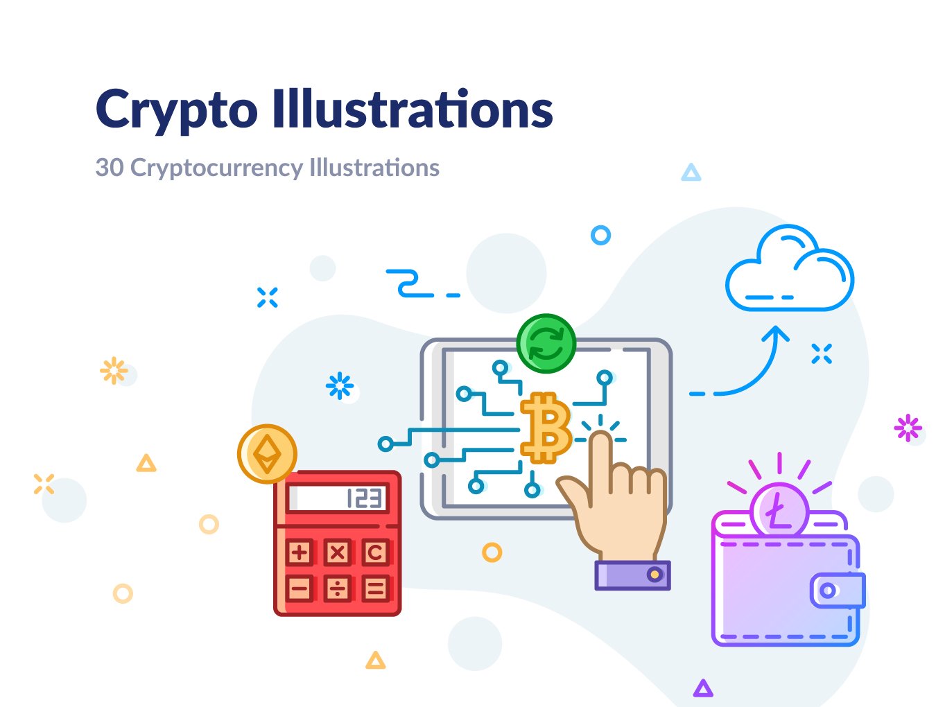 加密货币插图 Crypto Illustrations sketch, ai, figma格式-插画-到位啦UI