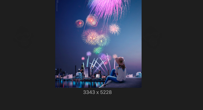 16款唯美夜景新年过节彩色烟花超清海报psd设计素材源文件-背景素材-到位啦UI