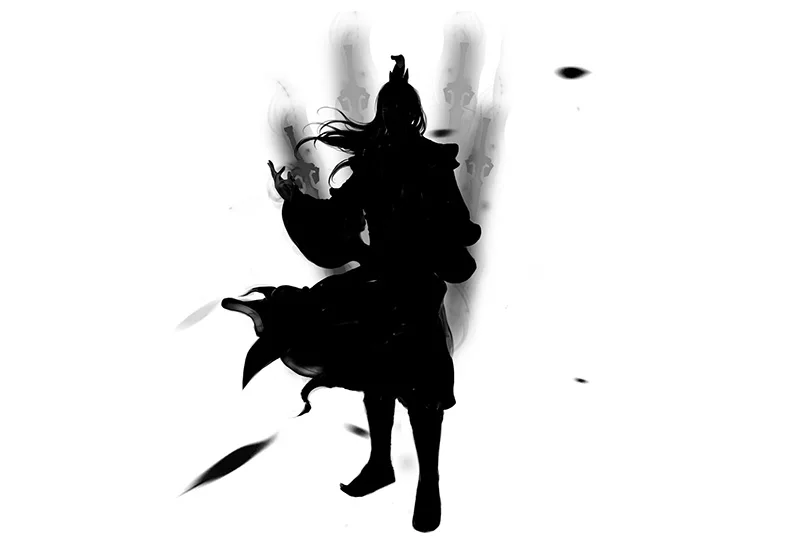 古典水墨中国风古风古代黑白武侠人物游戏形象psd设计素材-人物模特、插画、设计元素-到位啦UI