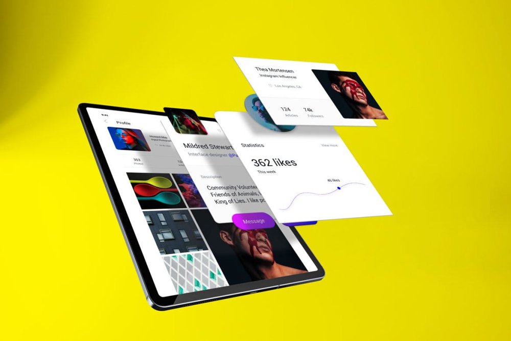 苹果平板ipad电脑macbookpro智能贴图展示样机UI素材PSD素材-优雅样机、创意展示、实景样机、样机、简约样机、苹果设备-到位啦UI