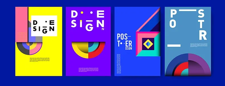 朋克音乐几何渐变色彩活动抽象艺术海报EPS矢量设计素材模板-海报素材、背景素材-到位啦UI