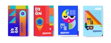 400款创意海报美院广告设计色彩图库字体平面宣传排版AI素材-海报素材、背景素材-到位啦UI