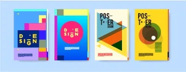 400款创意海报美院广告设计色彩图库字体平面宣传排版AI素材-海报素材、背景素材-到位啦UI