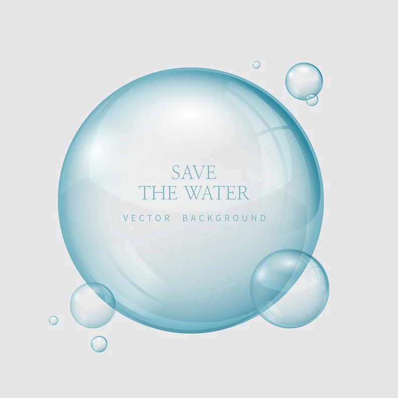 护肤透明水珠水滴水泡美容保湿补水化妆品海报PSD设计素材图-设计元素-到位啦UI