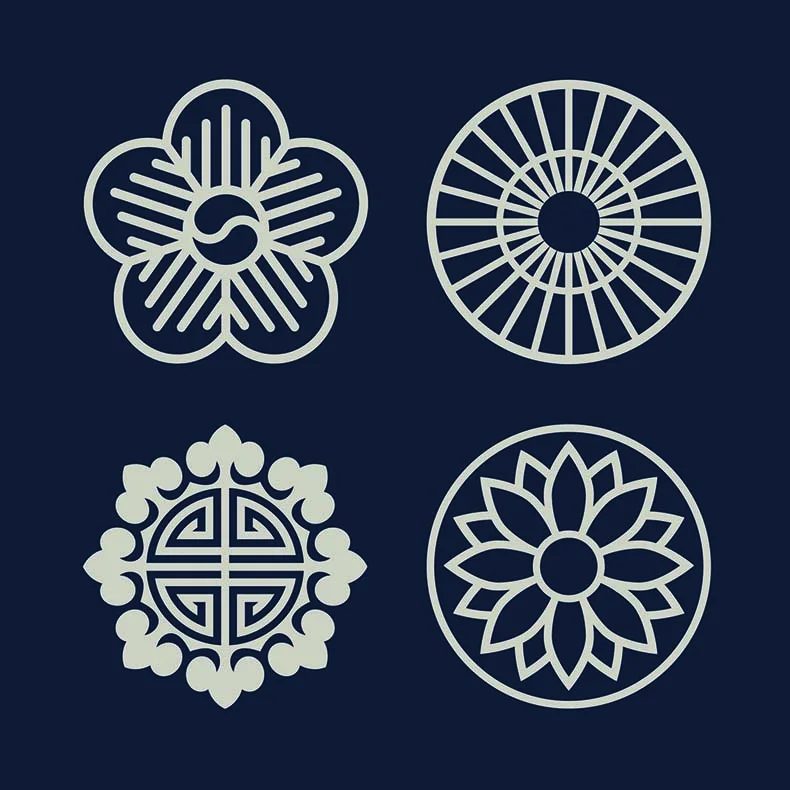 中式传统纹样古典花纹装饰EPS矢量设计素材春节窗花剪纸雕花-设计元素-到位啦UI