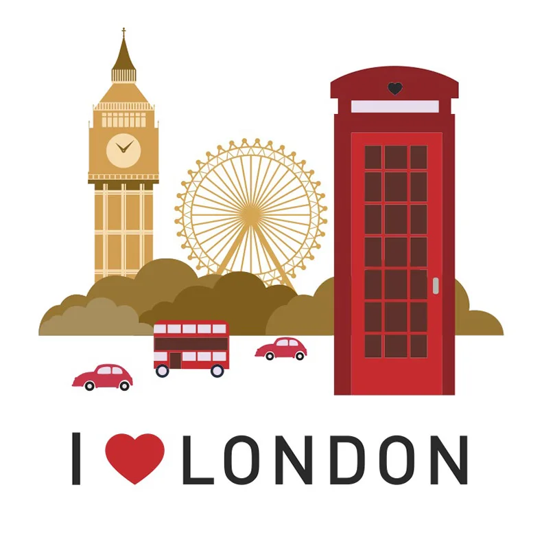 英国城市建筑文化风情伦敦米字旗巴士大兵旅游旅行AI矢量素材-设计元素-到位啦UI