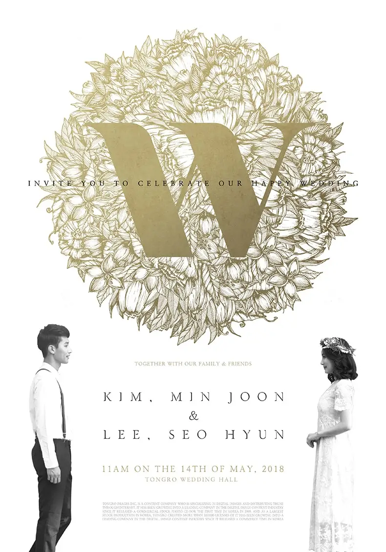 婚礼邀请函韩式小清新结婚照PSD设计素材相册模板喜帖贺卡-人物模特、图案设计、字体、平面广告、海报素材、设计元素-到位啦UI