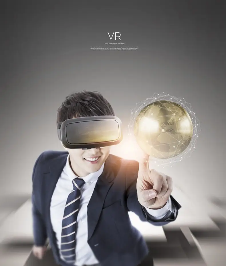 VR酷炫人工智能虚拟现实未来科技海报psd宣传广告素材源文件-海报素材-到位啦UI
