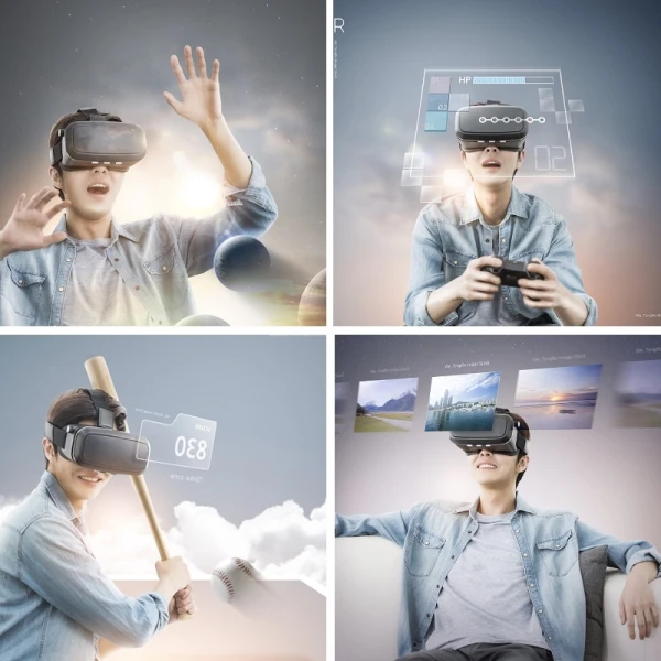 VR酷炫人工智能虚拟现实未来科技海报psd宣传广告素材源文件