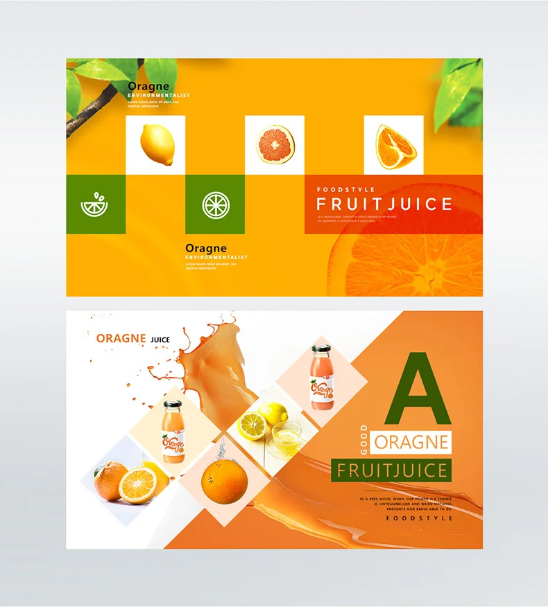 夏日果汁饮料橙汁水花溅起橙子水果网站详情海报PSD设计素材-海报素材-到位啦UI