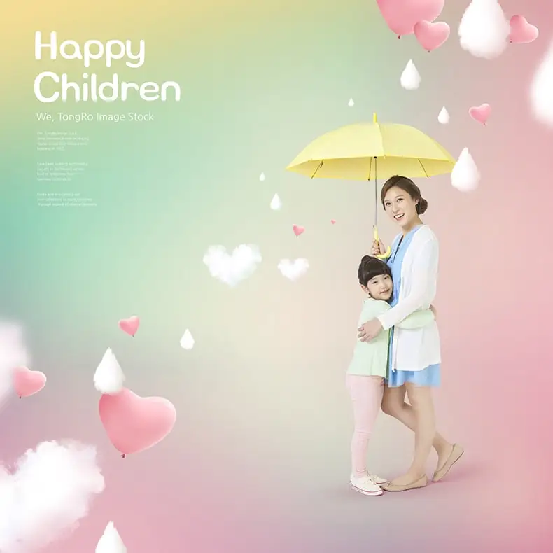 儿童童年亲子陪伴家庭活动学生暑假快乐生活海报PSD设计素材-人物模特、海报素材-到位啦UI