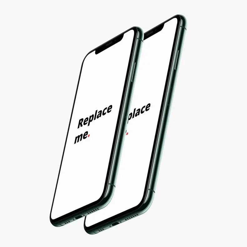 苹果手机iphone11智能贴图APP展示样机立体sketch模板PSD素材-样机-到位啦UI