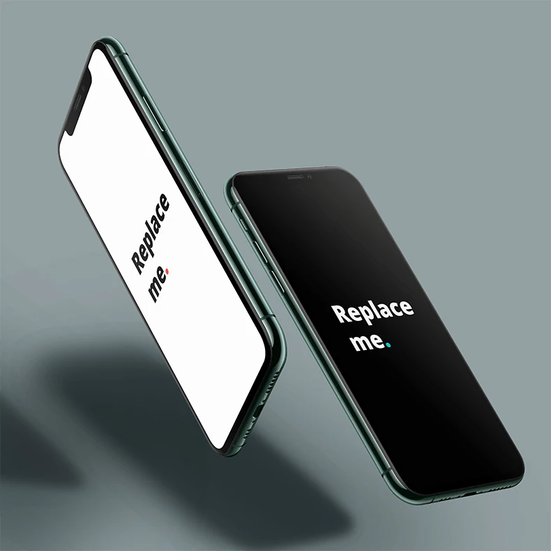 苹果手机iphone11智能贴图APP展示样机立体sketch模板PSD素材-样机-到位啦UI