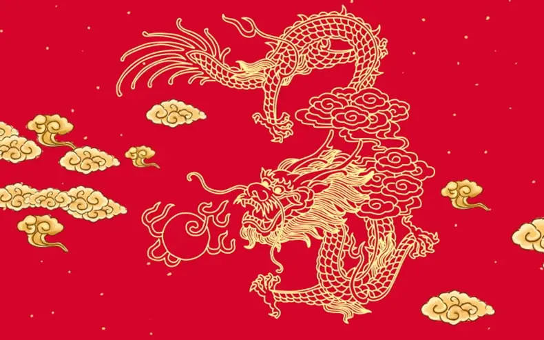 中式古典喜庆纹样背景中国风金色龙凤包装印刷PSD设计素材-背景素材、设计元素-到位啦UI