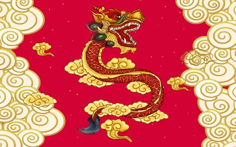 中式古典喜庆纹样背景中国风金色龙凤包装印刷PSD设计素材-背景素材、设计元素-到位啦UI