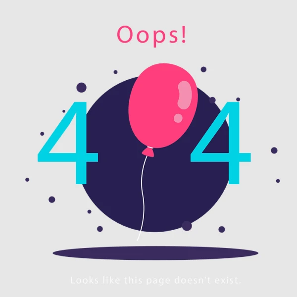 创意卡通搞怪404界面服务器网页错误页面无法显示矢量素材