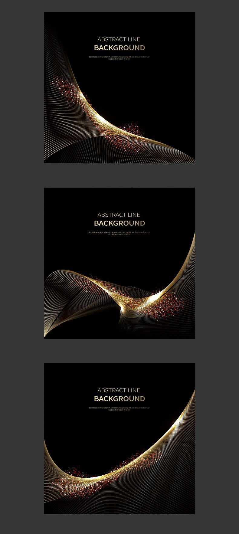 黑金色线条曲线动感纹理科技质感光效背景板海报矢量素材-背景素材-到位啦UI