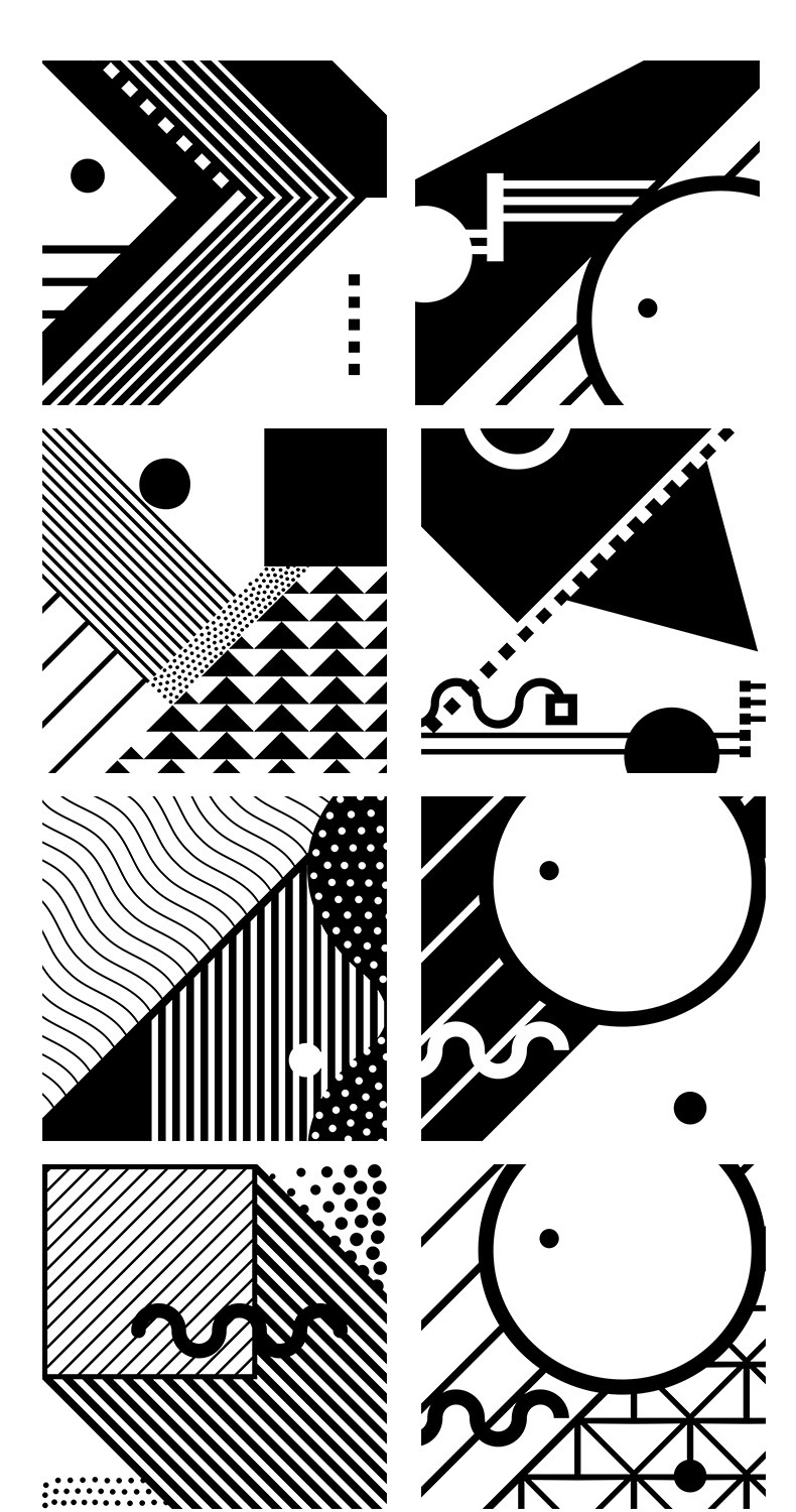 流行可爱孟菲斯风格手绘插图画册海报包装AI矢量设计图素材-插画-到位啦UI