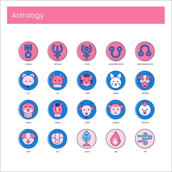 55 Astrology Icons Malibu 占星术图标