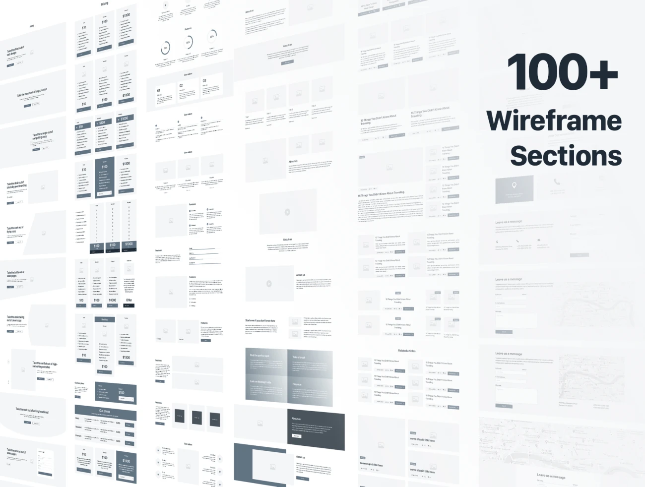 Wireframer Web Kit 10套线框Web套件-UI/UX-到位啦UI