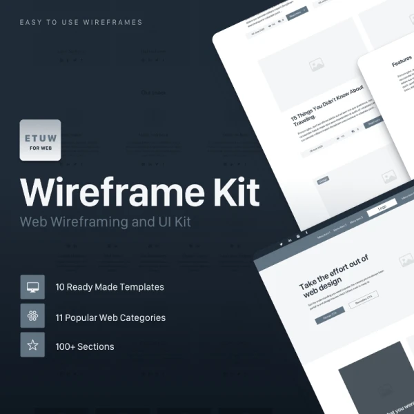 Wireframer Web Kit 10套线框Web套件