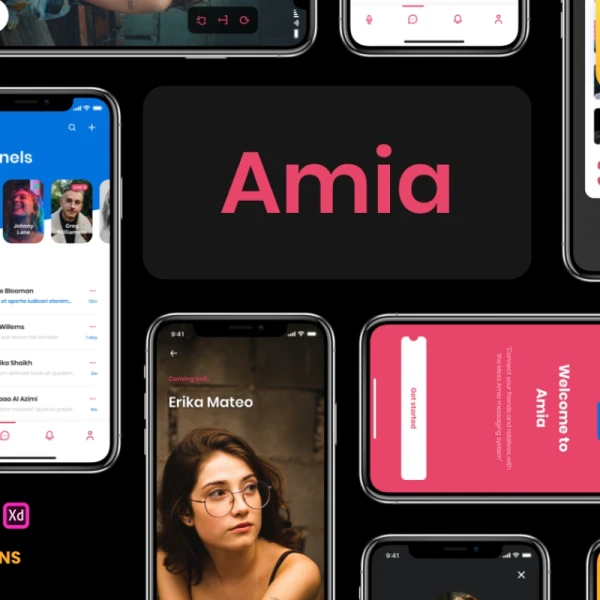 Amia - Messaging App UI Kit 消息应用程序UI套件