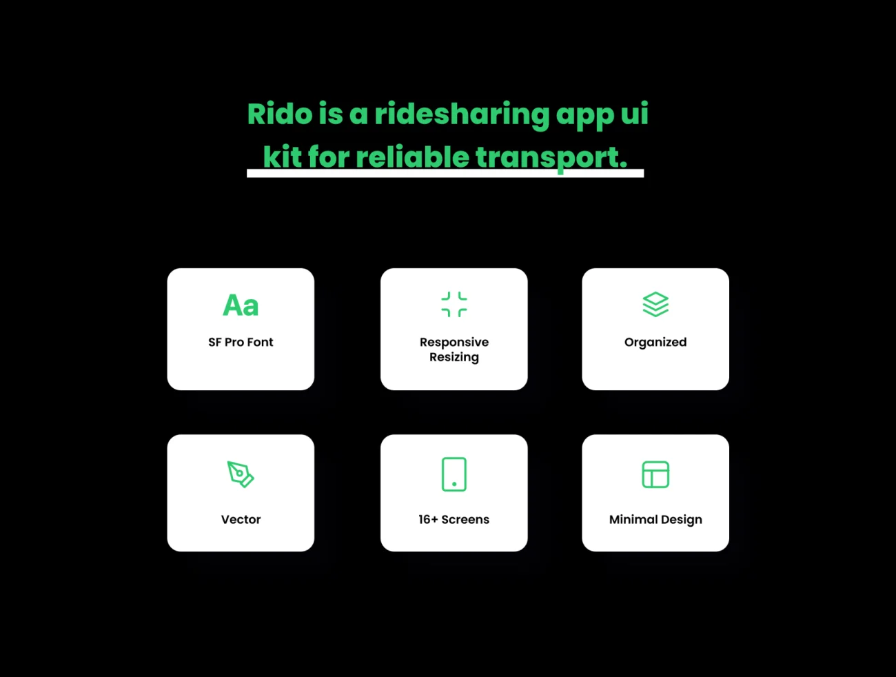 Rido App UI Kit Rido App用户工具包-UI/UX-到位啦UI