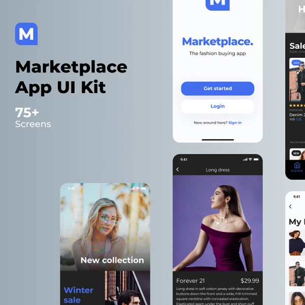 Marketplace App UI Kit Marketplace时尚电商购物应用UI套件