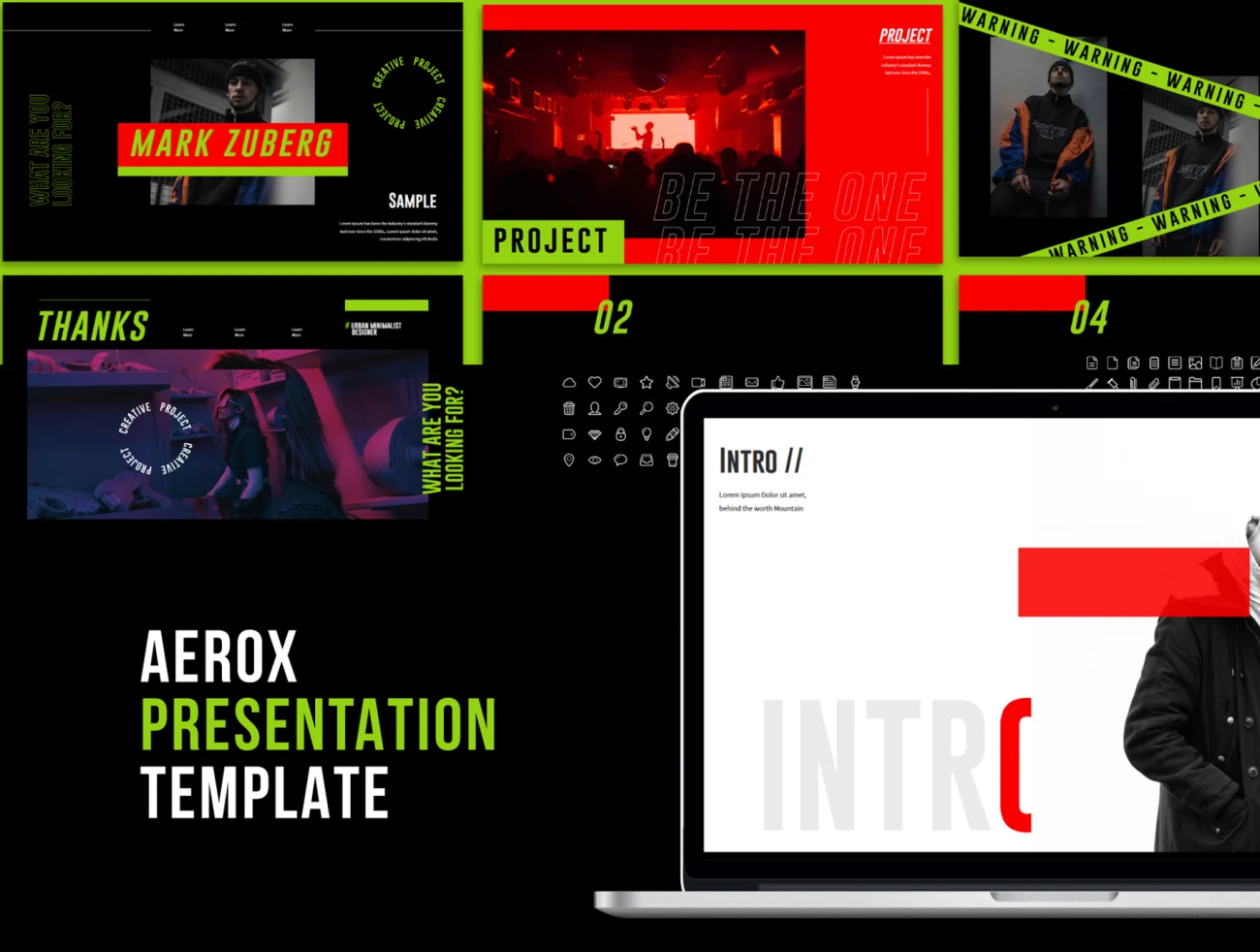 Aerox - PowerPoint Template 时尚服饰电商潮流PPT模板-PPT素材-到位啦UI