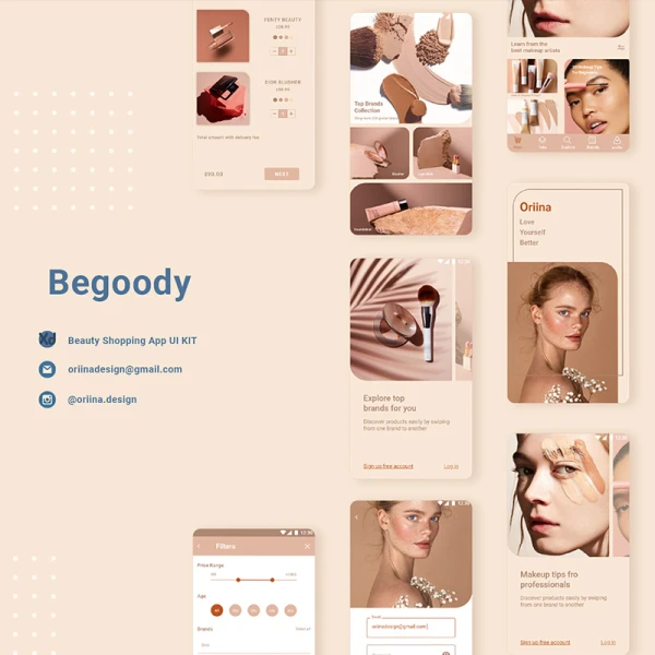 begoody UI Kit 美妆护肤化妆品电商APP UI工具包