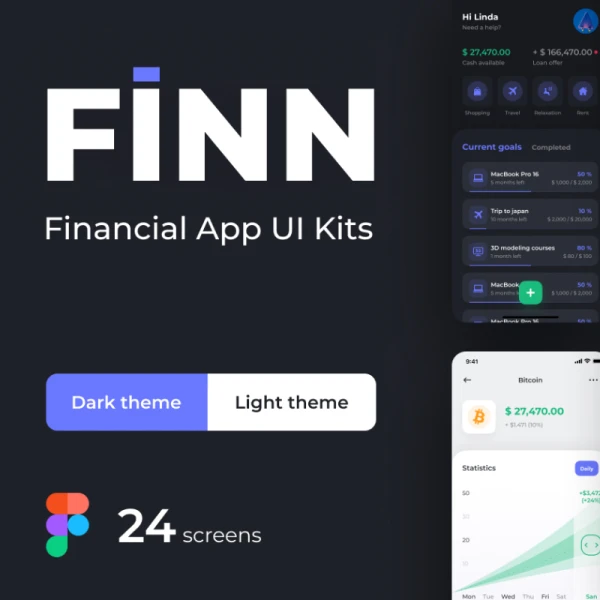 FINN UI-Kit 金融股票虚拟货币投资平台UI套件