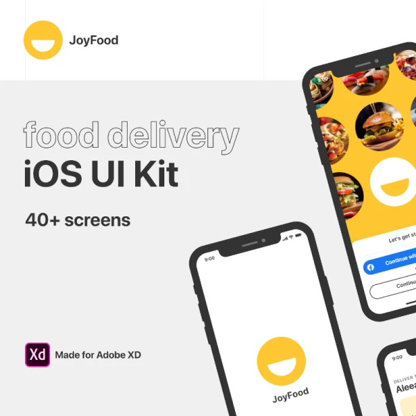 JoyFood — food delivery iOS UI Kit 食品配送在线外卖新零售即时配送和餐饮供应链业务iOS用户界面套件