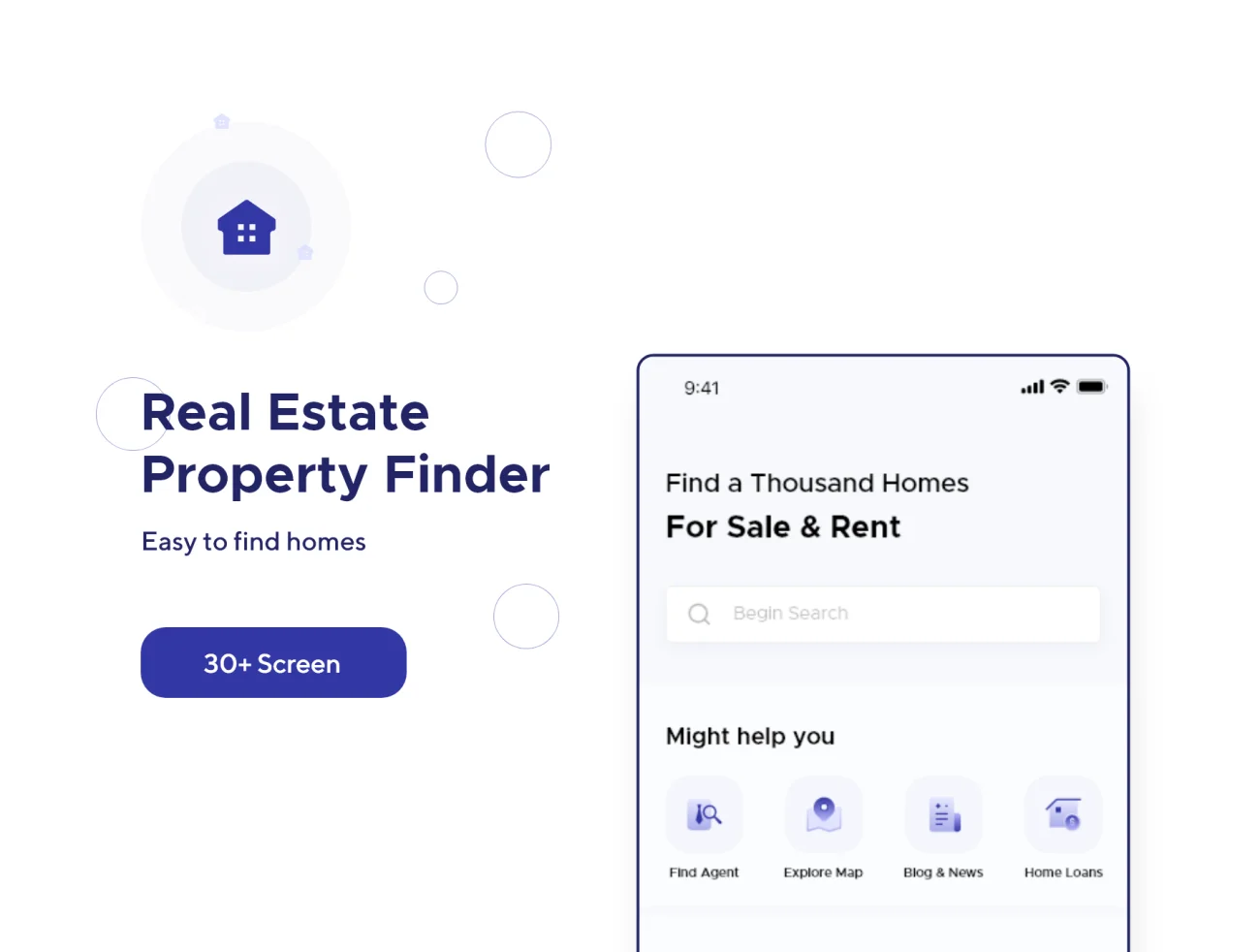 Real Estate Property Finder App 房产信息服务平台应用用户界面设计-UI/UX-到位啦UI