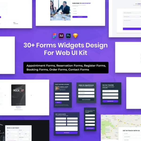 31 Forms Widgets Designs For Web UI Kit 31个Web UI工具包的窗体控件设计