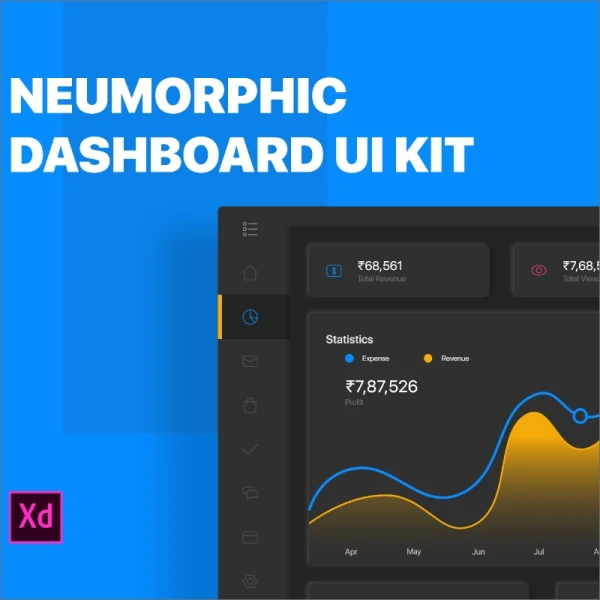 Neumorphic Dashboard UI Kit 仪表盘信息图表UI套件