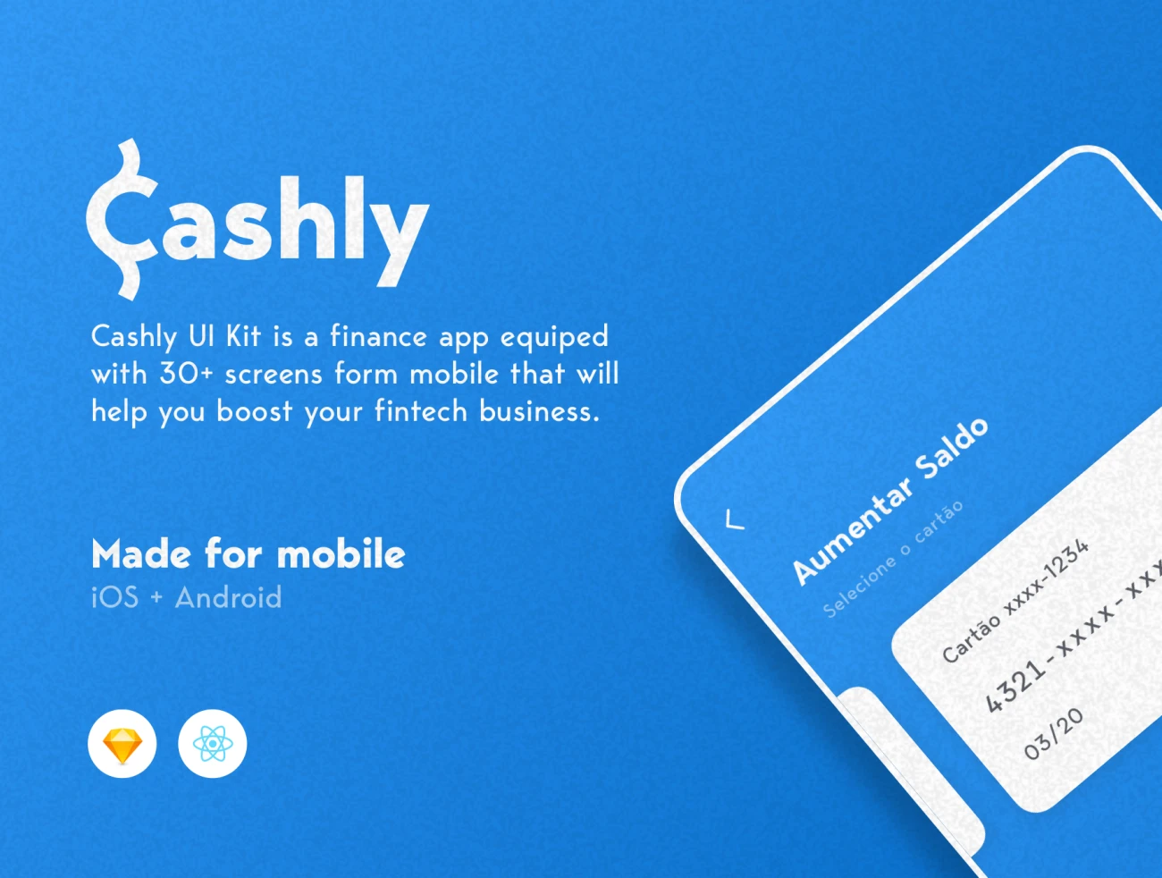 Cashly Fintech UI Kit Cashty 蓝色商务账单 UI套件-UI/UX-到位啦UI