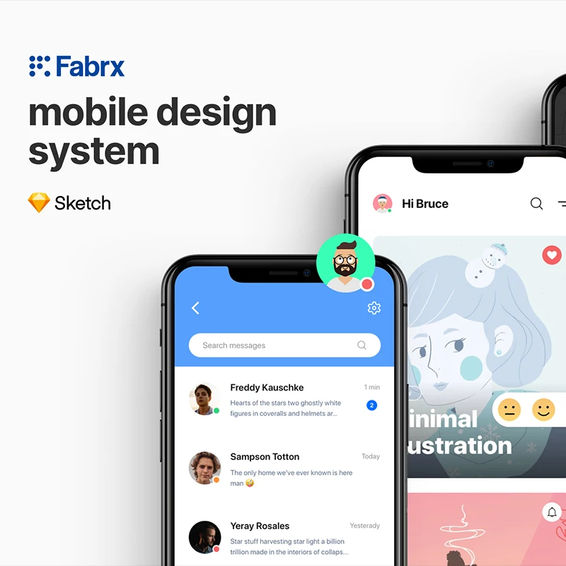 Fabrx Mobile Design System (For Sketch)Fabrx移动设计系统缩略图到位啦UI