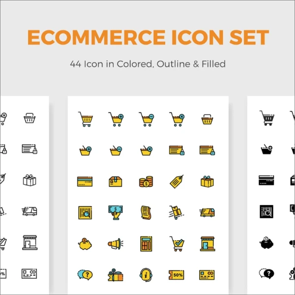 Picas Ecommerce Icon Set 电子商务图标集