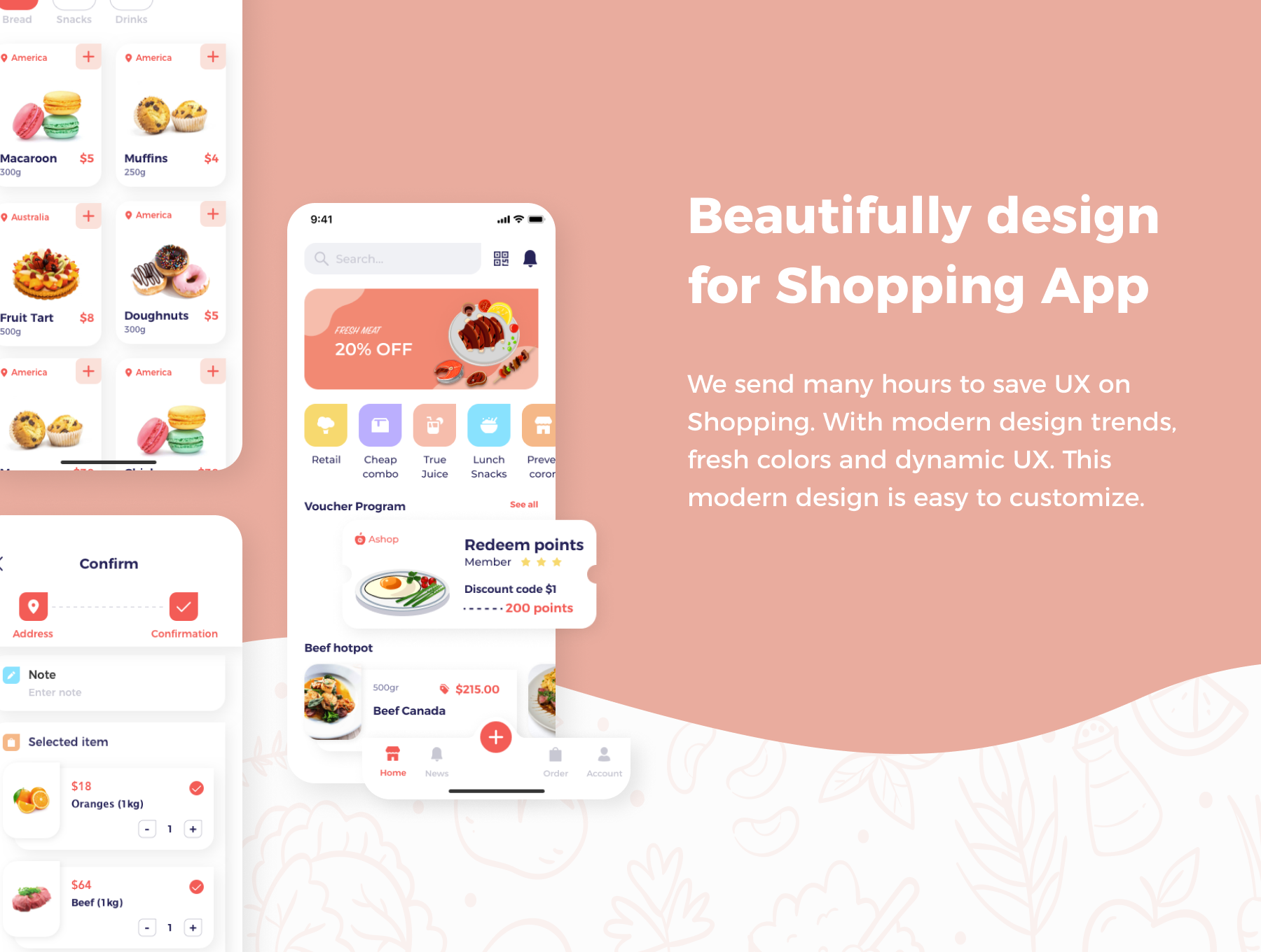 Ashop - Shopping Mobile App Ashop-购物手机应用程序-UI/UX-到位啦UI