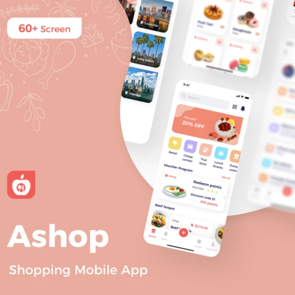 Ashop - Shopping Mobile App Ashop-购物手机应用程序
