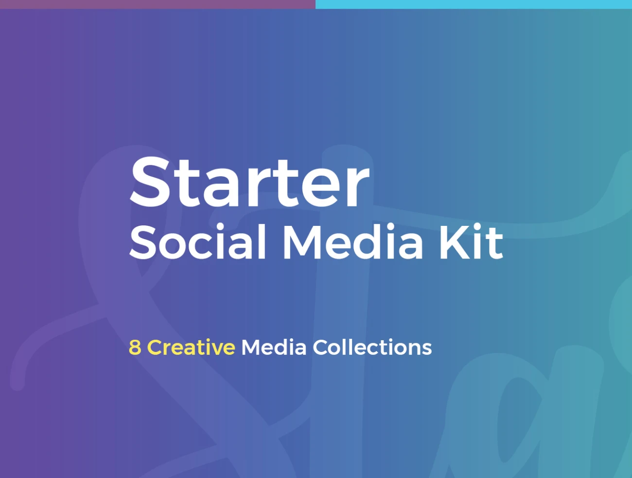 Starter Social Media Kit Black White Collection入门社交媒体工具包Black White Collection-UI/UX、ui套件、应用、社交-到位啦UI