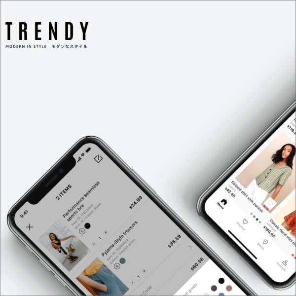 Trendy E commerce App UI Kit 时尚电子商务应用程序UI套件