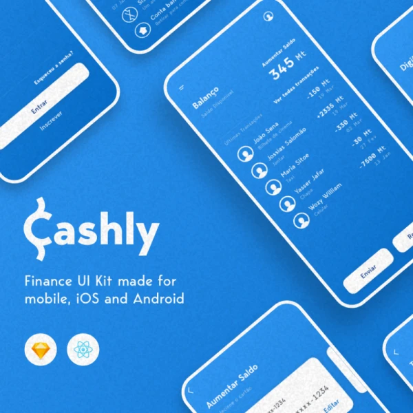 Cashly Fintech UI Kit 现金金融科技用户界面套件