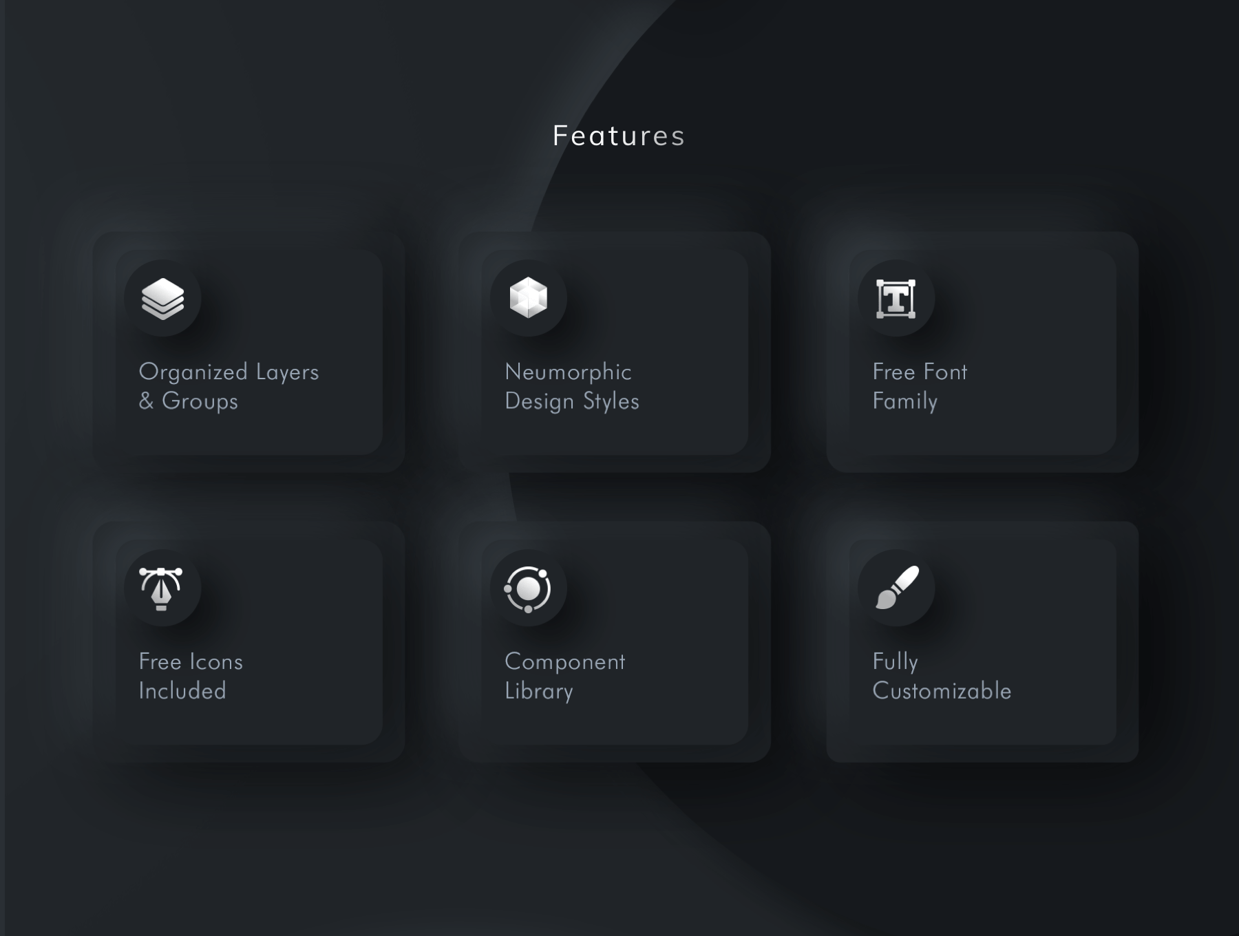Dark Neumorphic UI Kit 深色新拟物风格用户界面套件-UI/UX-到位啦UI