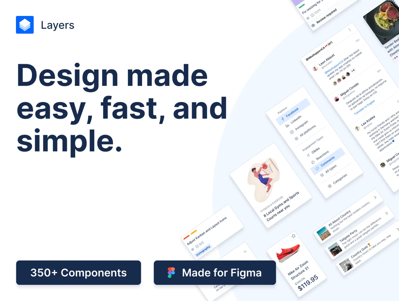 Layers Figma Design System web设计系统-3D/图标、ui套件、主页、介绍、登录页、着陆页、网站-到位啦UI